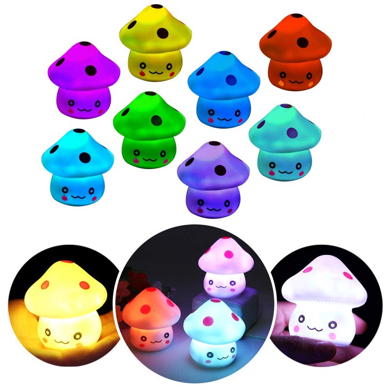 TornadoZ LED Light Up Color Changing Mushroom Toy | Trendy Design Multi-Color Flashing LED Light Cute n Fun Little Creative Kids Toy | Excellent Decoration Collection Collectible - Image 1